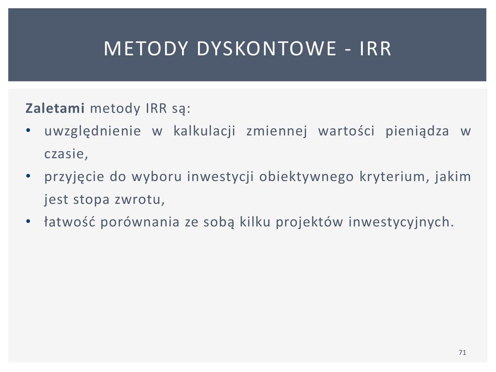 OCENA PROJEKTÓW INWESTYCYJNYCH ppt pobierz